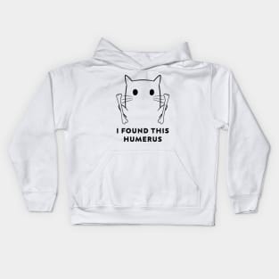 Funny I Found This Humerus CAT Boo Ghost Halloween Costume Kids Hoodie